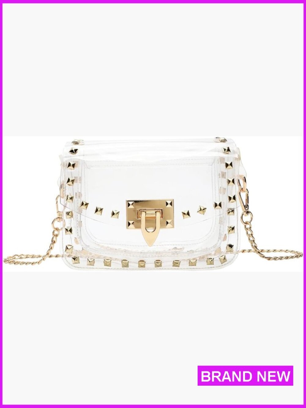 Clear Crossbody Clutch Purse Stadium Approved Concert Festival Game Day Bag